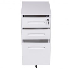 Load image into Gallery viewer, Metal Rolling Sliding Drawer A4 File Cabinet -White
