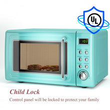 Load image into Gallery viewer, 700W Glass Turntable Retro Countertop Microwave Oven-Green
