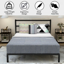 Load image into Gallery viewer, Queen Size Metal Bed Platform Frame with Headboard
