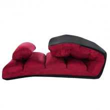 Load image into Gallery viewer, Stylish  Folding Lazy Sofa Chair with Pillow-Burgundy
