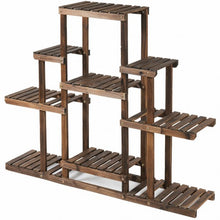 Load image into Gallery viewer, 6-Tier Flower Wood Stand Plant Display Rack Storage Shelf
