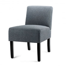 Load image into Gallery viewer, Accent Chair Fabric Upholstered Leisure Chair with Wooden Legs-Gray
