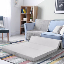 Load image into Gallery viewer, 4" Tri-Fold Sofa Bed Foam Mattress with Handles-Full Size
