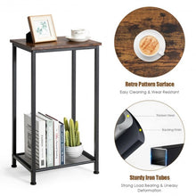 Load image into Gallery viewer, 2-Tier Industrial Side End Accent Telephone Table
