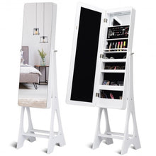 Load image into Gallery viewer, Standing Armoire Organizer  Jewelry Cabinet w/ LED -White
