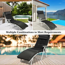 Load image into Gallery viewer, Outdoor Lightweight Folding Chaise Lounge Chair-Black
