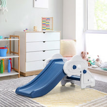 Load image into Gallery viewer, Freestanding Baby Mini Play Climber Slide Set w/HDPE &amp; Anti-Slip Foot Pads-Blue
