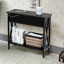 Load image into Gallery viewer, Flip Top End Table Sofa Side Console Table-Black
