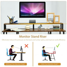 Load image into Gallery viewer, 47&quot; Computer Desk Writing Study Table with Keyboard Tray and Monitor Stand
