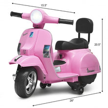 Load image into Gallery viewer, 6V Kids Ride On Vespa Scooter Motorcycle for Toddler-Pink
