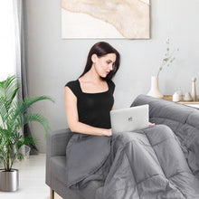 Load image into Gallery viewer, 100% Cotton Weighted Blanket with Glass Beads-12 lbs
