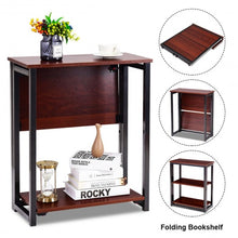 Load image into Gallery viewer, 3 Tier Multifunctional Display Stand Folding Ladder Bookcase Shelf
