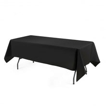 Load image into Gallery viewer, 10 pcs 90&quot; x 132&quot; Rectangle Polyester Tablecloth-Black
