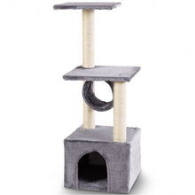 Load image into Gallery viewer, 37&quot; Cat Tree Condo Scratch Post Kitten Pet House-Gray
