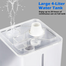 Load image into Gallery viewer, 4 L Ultrasonic Cool Mist Air Humidifier w/ LED Night Light
