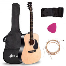 Load image into Gallery viewer, Sonart 41&quot; 6 Strings Acoustic Folk Guitar-Natural
