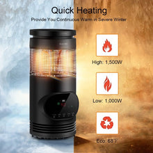Load image into Gallery viewer, 1500 W Adjustable Thermostat Portable Electric Space Heater
