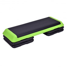Load image into Gallery viewer, 43&quot; Height Adjustable Fitness Aerobic Step with Risers-Green
