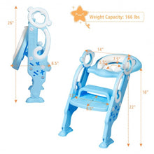 Load image into Gallery viewer, Adjustable Foldable Toddler Toilet Training Seat Chair-Blue
