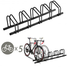 Load image into Gallery viewer, 5 Bike Bicycle Stand Parking Garage Storage Organizer-Black
