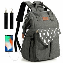 Load image into Gallery viewer, Waterproof Large Diaper Bag Backpack w/ USB Charging
