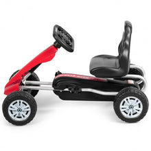 Load image into Gallery viewer, Kids Powered 4 Wheel Adjustable Seat  Pedal Go Kart-Red
