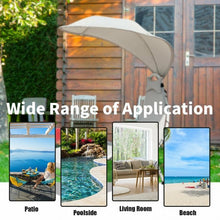 Load image into Gallery viewer, Patio Hanging Swing Hammock Chaise Lounger Chair with Canopy-Beige
