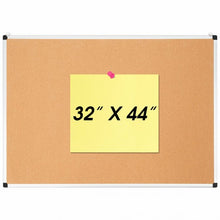 Load image into Gallery viewer, 44&quot; x 32&quot; Cork Notice Pin Board  with Aluminium Frame-1 Pack

