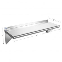 Load image into Gallery viewer, 12&quot; � 36&quot; Stainless Steel NSF Commercial Wall Mount Shelf - Kitchen &amp; Restaurant
