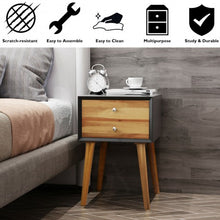 Load image into Gallery viewer, Nightstand Wooden End Table Bedside Table
