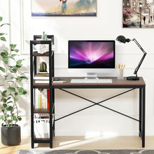 Load image into Gallery viewer, 47.5&quot; Writing Study Computer Desk with 4-Tier Shelves-Tan
