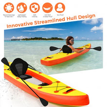 Load image into Gallery viewer, 10.8&#39;  Inflatable Kayak Set K1 1-Person Sit-On-Top Kayak with Oars-Yellow
