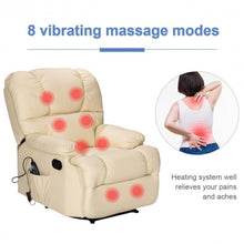 Load image into Gallery viewer, Recliner Massage Sofa Chair Deluxe Ergonomic Lounge Couch Heated W/Control-beige
