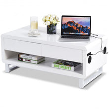 Load image into Gallery viewer, Bluetooth Speakers Drawer LED Light Modern Coffee Table
