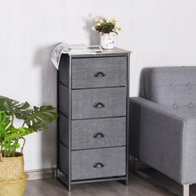 Load image into Gallery viewer, Chest Storage Tower Side Table Display Storage with 4 Drawers-Black
