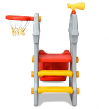 Load image into Gallery viewer, Children Castle Slide with Basketball Hoop and Telescope
