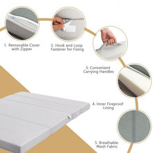 Load image into Gallery viewer, 4&quot; Tri-Fold Sofa Bed Foam Mattress with Handles-Queen Size
