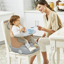 Load image into Gallery viewer, 6-in-1 Convertible Baby Booster Seat with Tray Wheels-Orange
