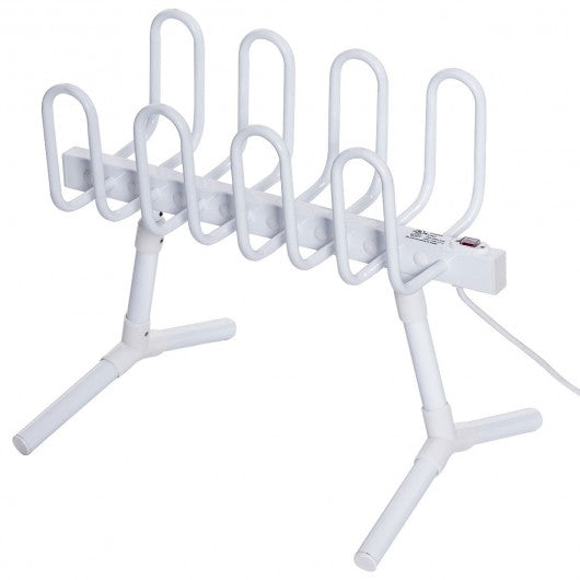 Freestanding Electric Shoe Dryer with 8 Hooks