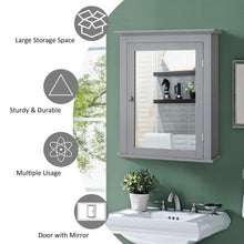 Load image into Gallery viewer, Bathroom Mirror Cabinet Wall Mounted Adjustable Shelf Medicine Storage-Gray
