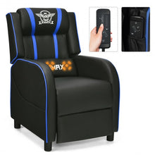 Load image into Gallery viewer, Massage Racing Gaming Single Recliner Chair-Blue
