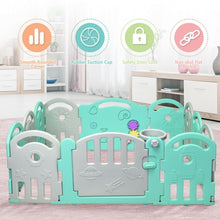 Load image into Gallery viewer, Kids Activity Center Playpen with Basket Hoop Music Box-Gray
