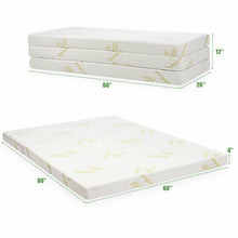 Load image into Gallery viewer, 4� Folding Foam Mattress Tri-fold Sofa Bed Mat-Queen Size
