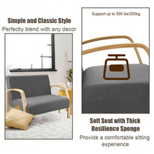 Load image into Gallery viewer, Mid Century Modern Fabric Upholstered Armchair Loveseat
