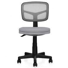 Load image into Gallery viewer, Armless Computer Chair w/Height Adjustment &amp; Breathable Mesh - Home Office-Gray
