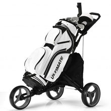 Load image into Gallery viewer, Folding 3 Wheels Golf Push Cart with Bag Scoreboard Adjustable Handle -Gray
