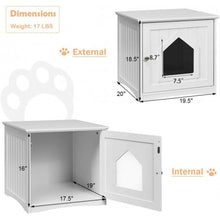 Load image into Gallery viewer, Sidetable Nightstand Weatherproof Multi-function Cat House-White
