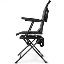Load image into Gallery viewer, Swivel Hunting Chair Foldable Mesh Chair with Armrests-Black
