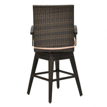 Load image into Gallery viewer, Outdoor Wicker Swivel Bar Stool Chair w/ Seat Cushion
