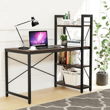 Load image into Gallery viewer, 47.5&quot; Writing Study Computer Desk with 4-Tier Shelves-Tan
